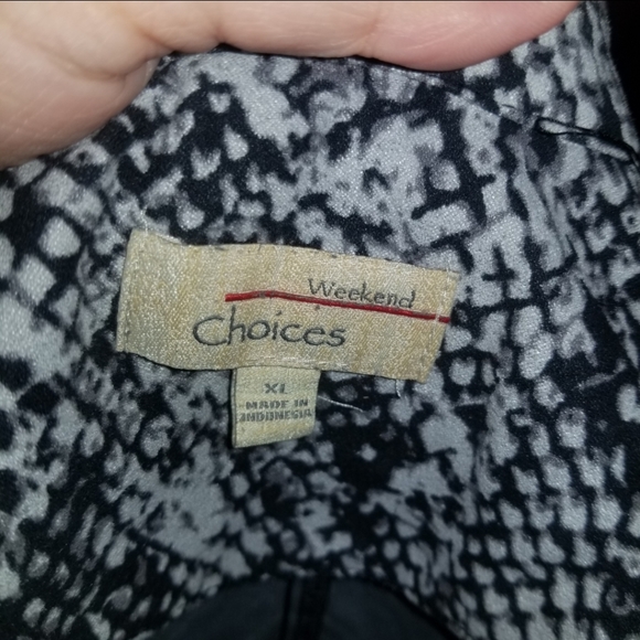 $15 or 2/$20! Weekend Choices Snake Print Lightweight Jacket 3/4 LengthSleeve XL - Picture 3 of 4